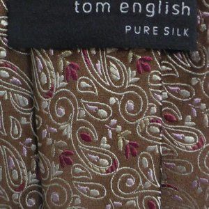 TOM ENGLISH, pure silk, neck tie